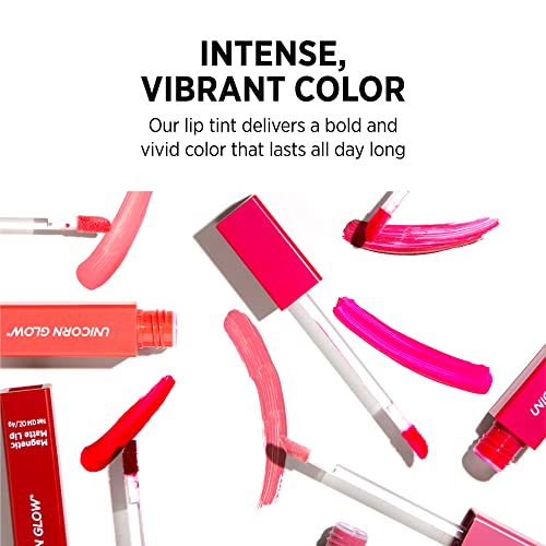 UNICORN GLOW Magnetic Matte Lip [02 Gift], Matte Lip Stain Lip Tint Matte finish Cruelty Free Vegan Made in Korea 0.14 oz. / 4 g