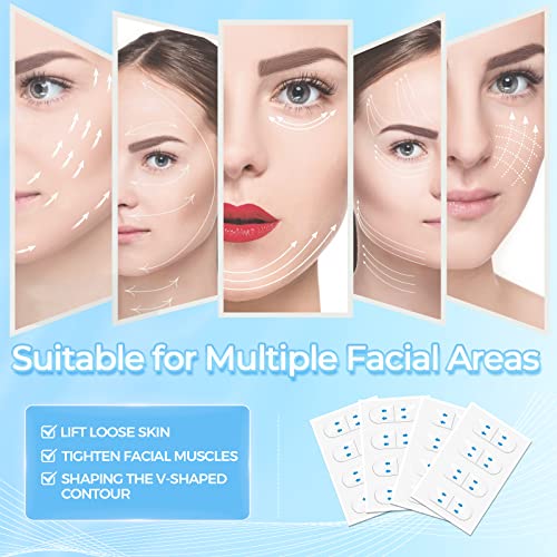Face Lift Tape ? 144 PCS Invisible Face Tapes for Instant Lifting & Loose Skin Tightening Strips for Women? Face,Neck,Jowls,Eyes Sagging Skin,Wrinkles & Double Chin ? Facial Tape for Wrinkle Patches