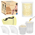 Nose Wax Kit Men Women, Bouvetan Nose Hair Waxing Kit with 100g Nose Hair Wax Beads (15-20 USES), 20 Applicator, 15 Mustache Protector, 10 Paper Cups, 1 Measuring Cup - Easy and Quick, Instant