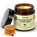 LEENAE Whipped Beef Tallow Moisturizer with Honey ? Grass Fed Tallow Face & Body Balm, Unscented Natural Skin Cream with Olive Oil, 4 oz