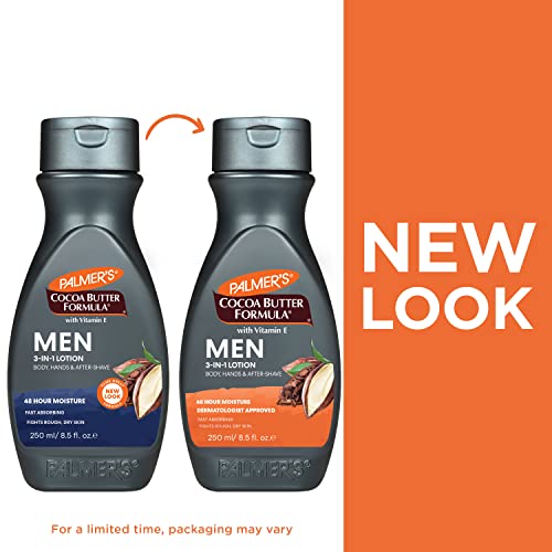 Palmer's Cocoa Butter Formula Men's 3-in-1 Fast Absorbing Face & Body Lotion, 8.5 oz. (Pack of 2)