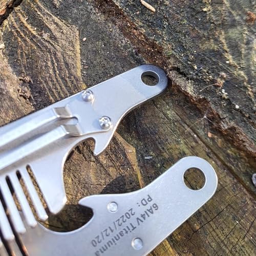 Titanium Comb EDC Mini Portable Hair Comb Multifunctional EDC Mustache Comb
