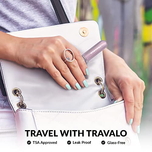 Travalo Bijoux Oval Perfume Atomizer | Travel Refill U-Change System TSA Approved | Reusable Airtight Easy Fill Mini Pump Sprayer | Lightweight Portable | Crystal-Like Outer Shell
