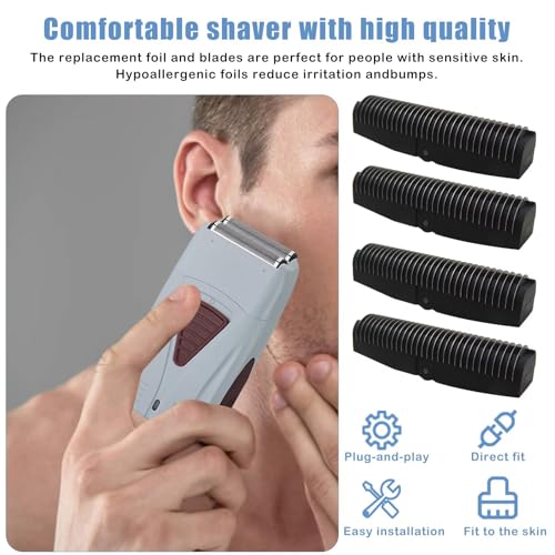 Updated 4-Pack Foil Shaver Replacement Blades for Baby-liss FXFS2