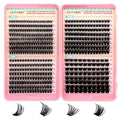 GEMERRY Lash Clusters 60D 80D 100D 200D Eyelashes Clusters Extensions 8-16mm Individual Lashes D Curl Fluffy Wispy False Eyelashes Cluster Lashe DIY Cluster for Beginners