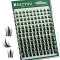 KEYYOU LASH Manga Lashes Clusters Fairy Cluster Eyelash Extensions Wispy False Eyelashes Natural Lash Clusters Individual Lashes Fake Eyelashes D Curl Extension with Spikes(F02,10-18mm)