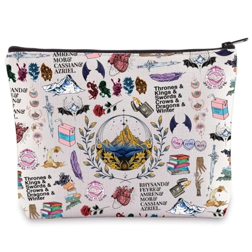 BWWKTOP Bookish Makeup Bag Book Lovers Gifts Bookworm Makeup Zipper Pouch Bag Bookish Merchandise (PHYSA)