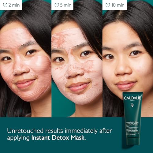 Caudalie Instant Detox Mask Pore Minimizing - Visibly Eliminates Excess Sebum and Visibly Tightens Pores in as Little as 10 Minutes