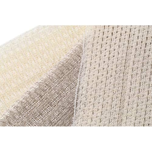 Exfoliating Washcloth [Made in Japan] Shower Back Scrubber, Plant-Based Loofah (3pcs Set)