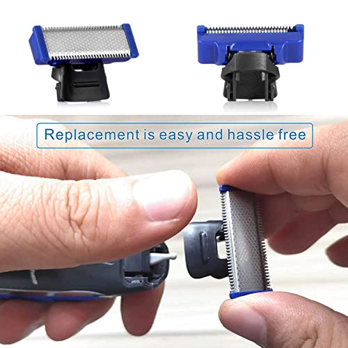 INVODA 2PCS Shaver Replacement Heads Compatible with Micro Touches Solo Trimmer Bundle with 3 Hair Guards Combs