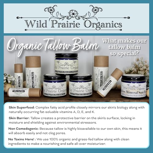 Wild Prairie Organics: Handmade Organic Whipped Tallow Balm (Blue Tansy)