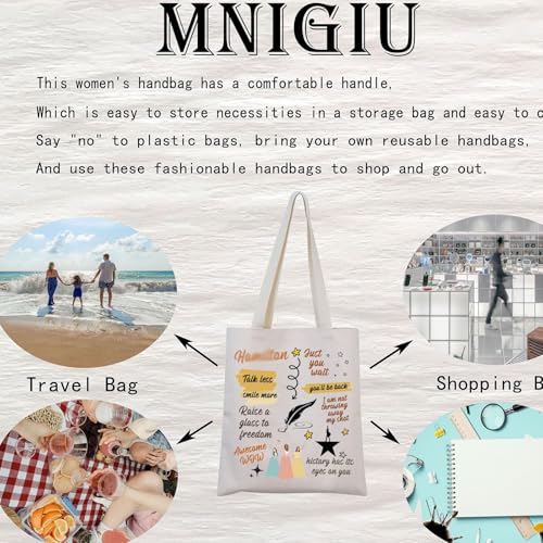 MNIGIU Musical Merch Theatre Gift Musical Tote Bag Musical Fan Gift