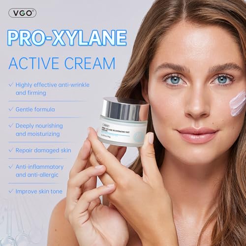 VGO Pro-Xylane Active Cream - Plumping & Firming, Daily Face Repair Moisturizer Hydrating for All Skin Types 30g / 1.02oz