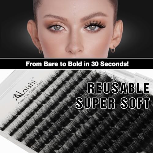 Lash Clusters Kit, DIY 3D Cluster Eyelash Extensions 10?18mm,108pcs Fluffy D Curl Soft Natural Lashes with Lash Bond and Seal,Tweezers, Remover?Natural Fake Cat Eye Wispy Individual Clusters£¨211-5-L£©