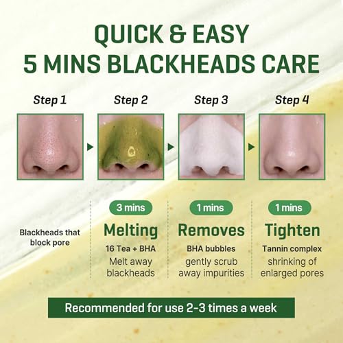 SOME BY MI Bye Bye Blackhead 30 Days Miracle Green Tea Tox Bubble Cleanser ? 4.23oz, 120g ? Korean Face Wash & Bubble Face Mask ? Daily Blackhead-Removing Pore Minimizer for Face ? Korean Skin Care