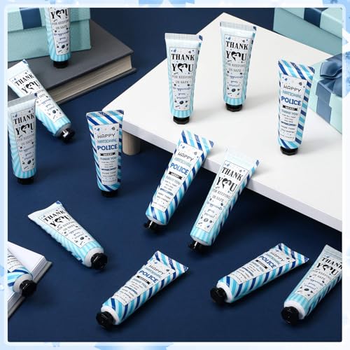 Loopeer 24 Pcs National Police Week Gifts - Double Sided Hand Cream Cop Gifts Bulk for Cop Appreciation Law Enforcement Graduation Police Academy Attorneys and Dad