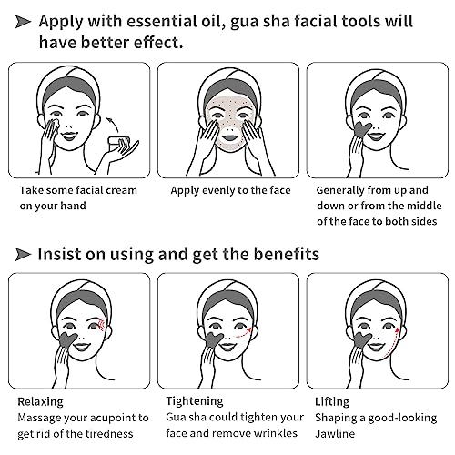 Gua Sha Facial Tools, Natural Quartz Guasha Tool for Face,Double Chin & Jawline, Gua Sha Stone Self-Skin Care Face Stone Gua Sha tools for Women Guasha Stone, White