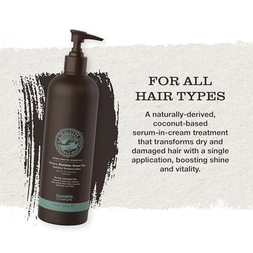 Tweak¡¯d by Nature - Restore Bamboo-Green Tea Hydrating Leave In Hair Treatment, Strengthening Hair Serum, Invigorating Green Tea, Bamboo, and Coconut Scent, Cruelty Free (12 ounces)