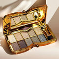 Glitter Eyeshadow Palette 10 Colors Shimmer Eyeshadow Palette Highly Pigmented Gold Pigmented Shimmer Glitter Long Lasting Waterproof Eye Shadow (5# Champagne Color)