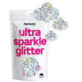 Hemway Ultra Sparkle Glitter - 1/8" 0.125" 3mm - Cloud Sequin Glitter, Arts, Crafts, Nail, Body and Face - Silver Holographic - 50g