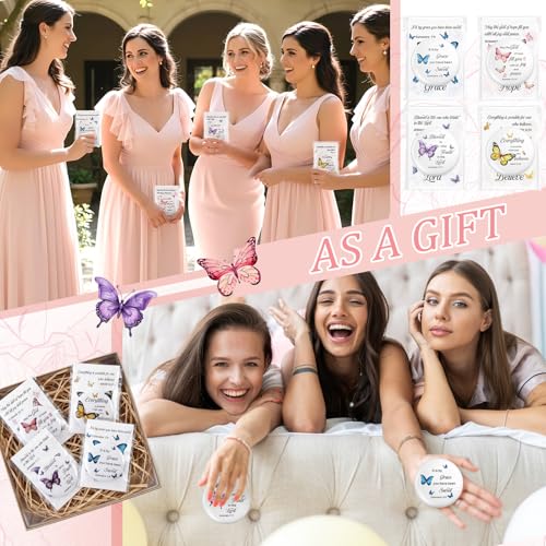 Leinuosen 48 Set International Womens Day Gifts Christian Compact Mirrors Gifts for Women Bulk with Bible Verse Greeting Cards Mini Pocket Makeup Mirrors Inspirational Religious Church Party Favors