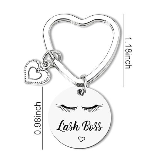 Lash Boss Keychain Beautician Gifts for Women Best Friend Party Esthetician Supplies Lash Tech Artist Birthday Supplies Gift for Daughter Sister Girlfriend Christmas Gifts Cosmetologist Accessories