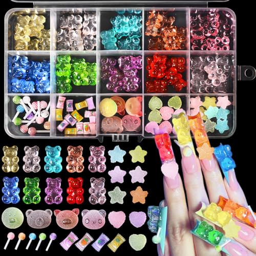 Acrylic Nail Kit 3D Mix Assorted Color Nail Charms