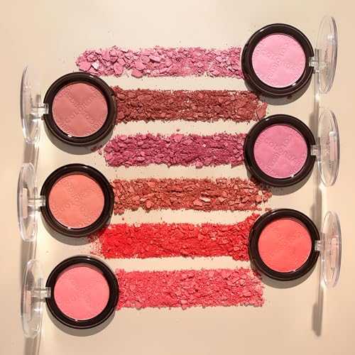 Colorbar Cheekillusion Blush - Lightweight and Silky Powder Blush - Long-lasting and Smudge-proof - Buildable Color - 016 Sweet Scarlet - 0.14 oz