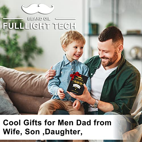 FULLLIGHT TECH 2 Pack Beard Oil for Men Growth 100% Natural Argan Oil,Jojoba Oil Leave in Conditioner Softener for Mustache Grooming Moisturizing