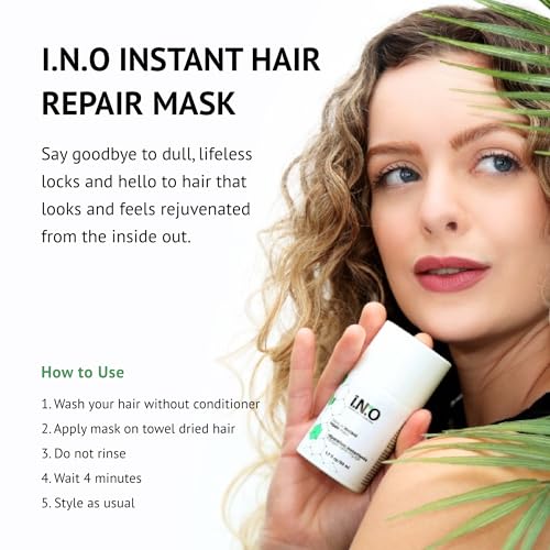 Earthly Body Inside Out Haircare Leave-In Instant Repair Mask - 1.7 fl oz - Strengthens & Repairs for Shiny, Detangled, Frizz-Free Hair - Plant-Based Formula - Vegan & Cruelty Free