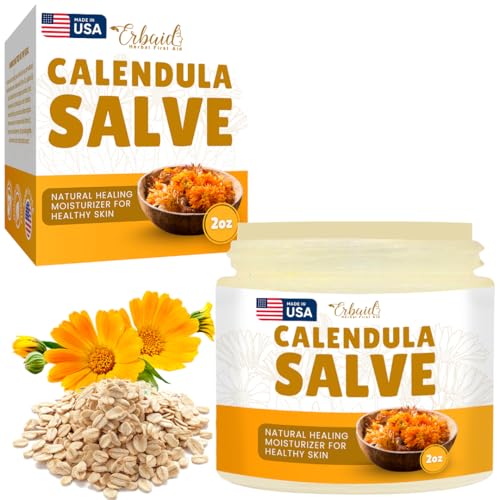 Calendula Ointment ? Calendula Cream & Natural Calendula Salve ? Repair Ointment for Itch Relief & Dry Skin ? Herbal Care for Cuts, Burns, Bug Bites, Diaper Rash & Tattoo Care ? Gentle for Babies