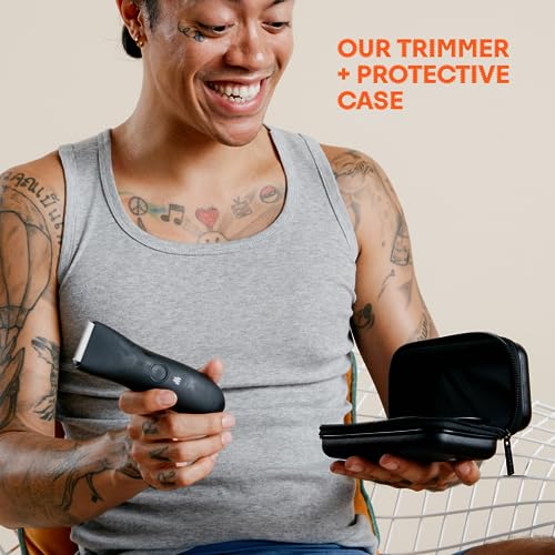 MERIDIAN Hard Case Groin Trimmer for Men and Women ? Hard Travel Storage Case Trimmers and Accessories ? Onyx Black