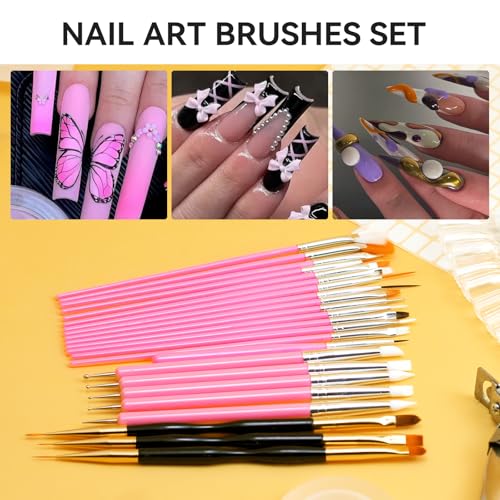 Acrylic Fake Nails Kit Press On Nail kit with 240PS Clear Nail Tips,Nail Art Stand,Art Brushes,Swatch Sticks,Acrylic Cutter,Nail Art Tools with Everything for Beginners DIY Nails Home Salon