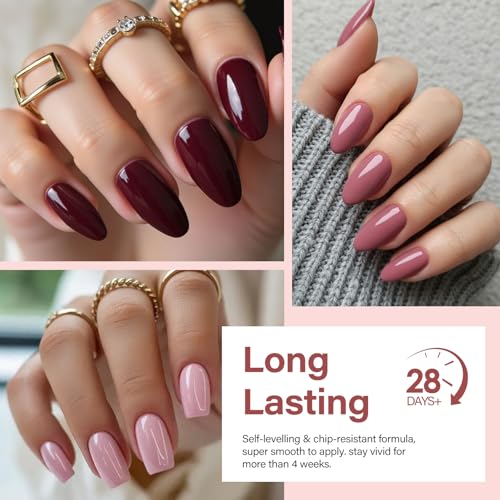 EBANKU 36Colors 0.5Oz Gel Nail Polish Set Same Color Same Bottle Soak Off Gel Polish Kit with 3PCS Functional Glue Nail Art Manicure Salon DIY at Home for Women