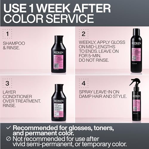 Redken Acidic Color Gloss Glass Gloss Treatment For Color-Treated Hair - Rinse Out Glossing Treatment, Intense Shine & Conditioning