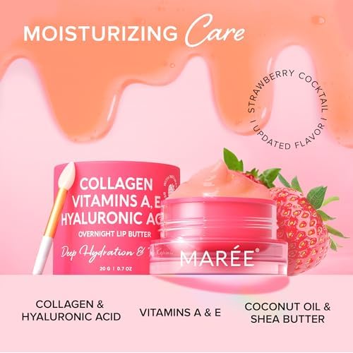MAREE Bundle - Acne ¬³learing Devices, Lip Mask, Under Eye Gels - Green Algae Extract & Tea Tree Oil, Collagen & Hyaluronic Acid - Hydrocolloid Acne Therapy, Mask for Dry Lips, Gels for Puffy Eyes