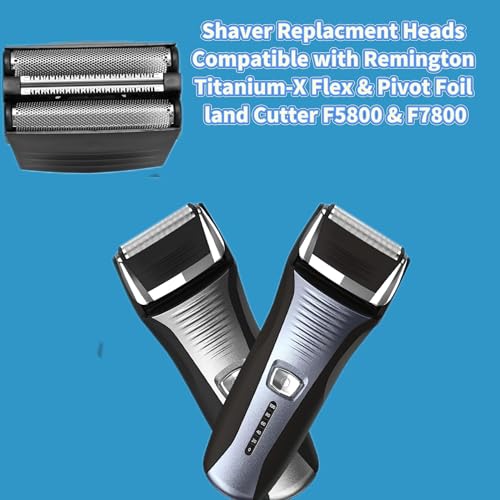 1 PACK BLACKShaver Replacement Foil Compatible with Remington TITANIUM-X Flex & Pivot Foil and Cutter F5800 & F7800,Shaver heads Fit for Remington F4900,F5800,F7800