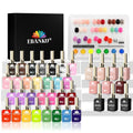 EBANKU 36Colors 0.5Oz Gel Nail Polish Set Same Color Same Bottle Soak Off Gel Polish Kit with 3PCS Functional Glue Nail Art Manicure Salon DIY at Home for Women