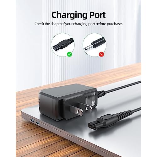 8V Charger Cord Fit for Philips Norelco HQ850 QP2630 QP2530 One Blade Oneblade Electric Shaver Razor Trimmer Adapter Power Supply Charging Cord