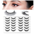 SONAFEEL False Lashes Natural Look Eye Lashes Pack Short Natural Eyelashes Wispy Strip Lashes Small Crisscross Daily Fake Eyelashes Reusable Faux 3d Mink Lashes Pesta?as Postizas Naturales