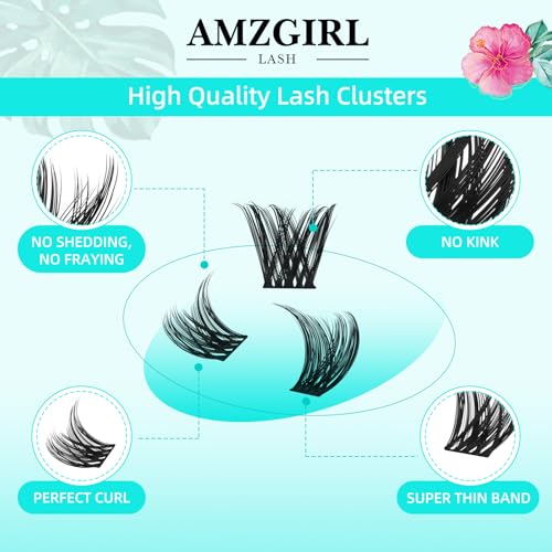 Lash Clusters Wet Look 168Pcs Eyelash Cluster Ultra-Thin Lash Band Eyelashes Extensions Spiky Anime Wide Span Lashes(Tulip,D-Mix10-18mm)