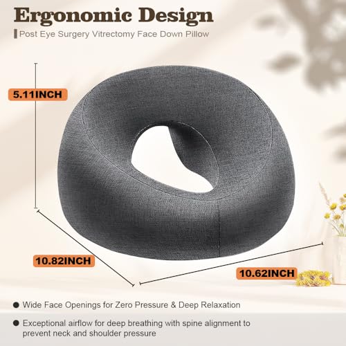 Face Down Pillow Massage Prone for Bed Sleeping,Massage Headrest Face for Bed,Stomach Sleeping,BBL Pillow After Surgery Post-Eye Surgery Recovery