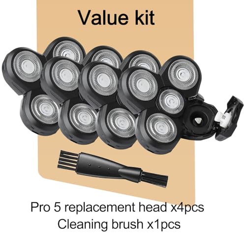 Pro 5 Replacement Blades for Freebirds Flexing Series Bald Head Shavers, Blades Refills with Precision and Comfort Shave(Pack of 4)