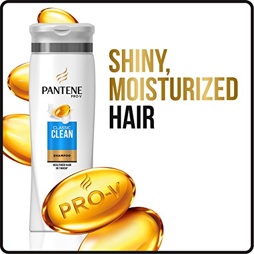 Pantene Pro-V Classic Clean Shampoo, 12.6 fl oz (Pack of 3) (Packaging May Vary)