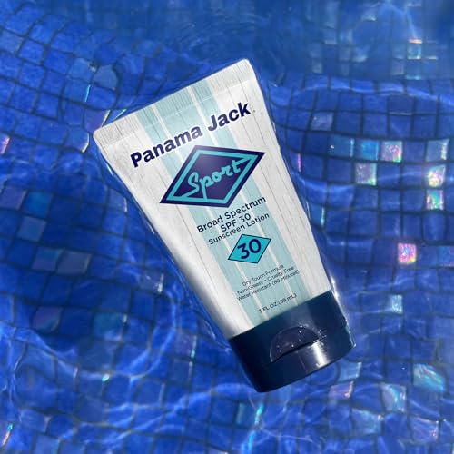 Panama Jack Sport Sunscreen Lotion - SPF 30, Broad Spectrum UVA/UVB Protection, Non-Greasy, PABA, Paraben, Gluten & Cruelty Free, 3 FL OZ (Pack of 6)