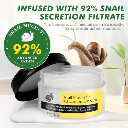 Snail Mucin Serum, Snail Mucin Moisturizer, Daily Face Serum for All Skin Types 1Pack 3.52oz