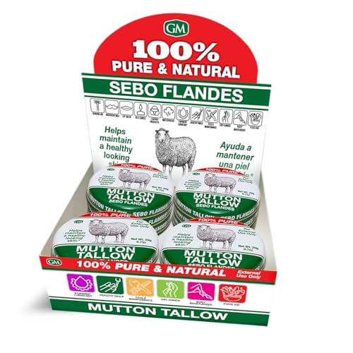 Germa Mutton Tallow Cream - 100% Pure Sebo Flandes Moisturizer for Hands & Sunburn Relief, Adult Skin Care, 0.7oz