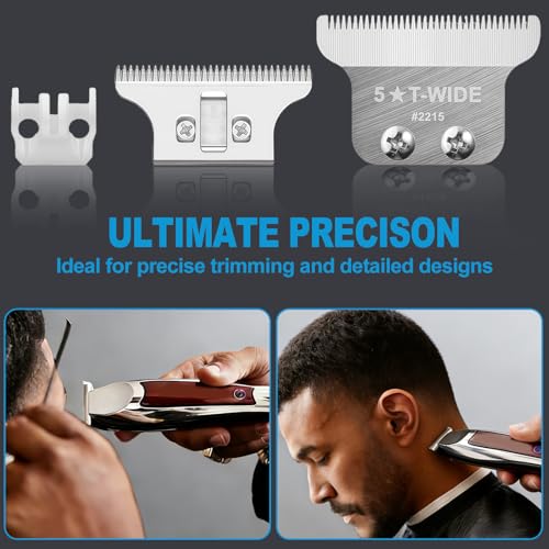 2215 T Wide Adjustable Trimmer Blades for Wahl 5 Star Series Detailer (8081) & Cordless Detailer LI (8171), Model 2215