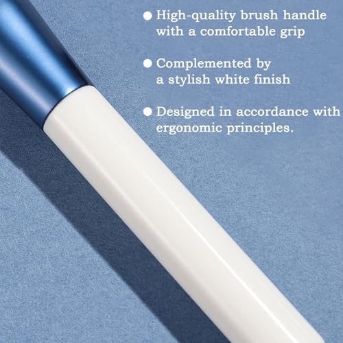 Makeup Brushes 10pcs Make Up Brush Set Premium Synthetic Foundation Concealers Eye Shadows Makeup Brush Kit Make Up Tool with a Triangle Powder Puff & Travel Bag