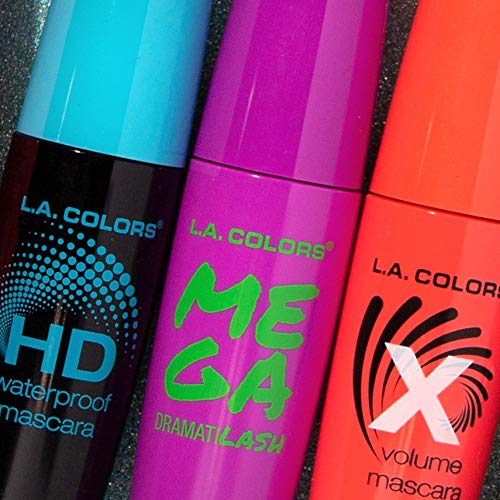 L.A. COLORS HD Waterproof Mascara, Very Black CMS522 (Pack of 2)
